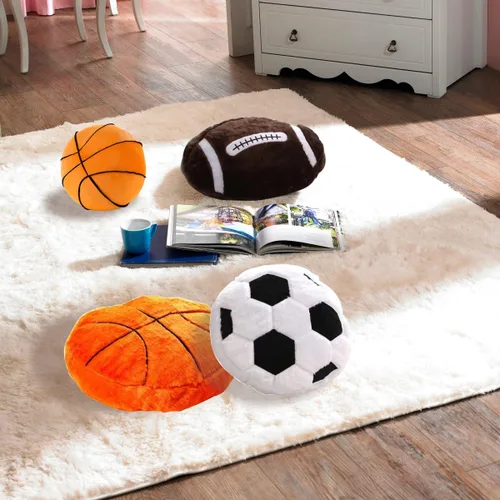 Vista 3 de Almohada Deportiva de Béisbol Suave y Esponjosa Cojín Decorativo Juguete, 14" Juguetes de Peluche de Béisbol Deportivo Duraderos, Juguetes