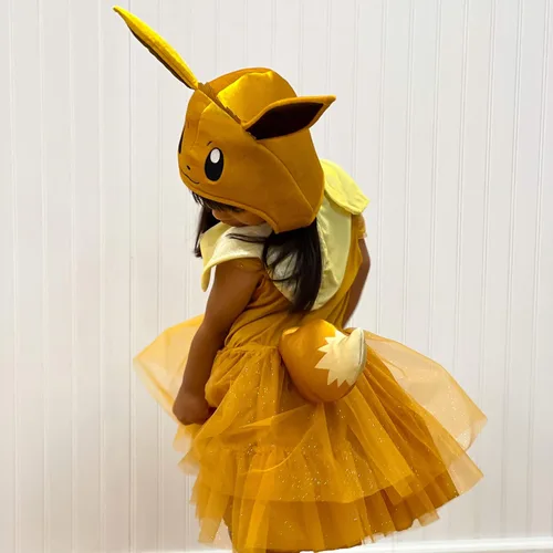 Vista 3 de Eevee Costume Tutu, disfraz oficial de Pokemon para niños pequeños y tocado