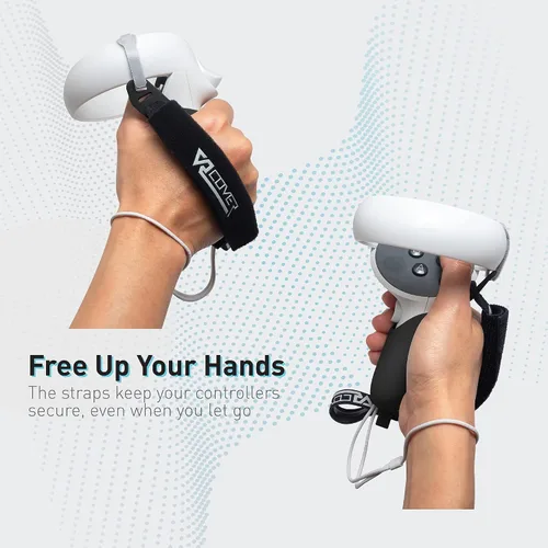 Vista 4 de VR Cover Controller Grips for Meta Oculus Quest 2 Dark Grey
