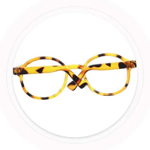 Vista 8 de Toyvian 2 piezas de suministros para muñecas para niños, gafas retro redondas transparentes