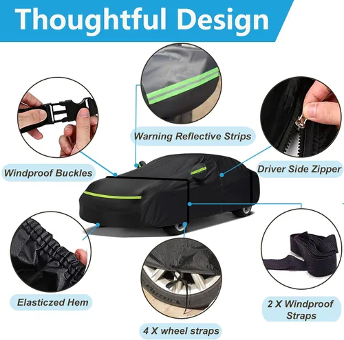 Vista 3 de Cubierta impermeable para coche personalizada para Porsche 718 (986/987/981) Cayman/Boxster/Spyder (1996-2024), cubierta de ajuste personalizado