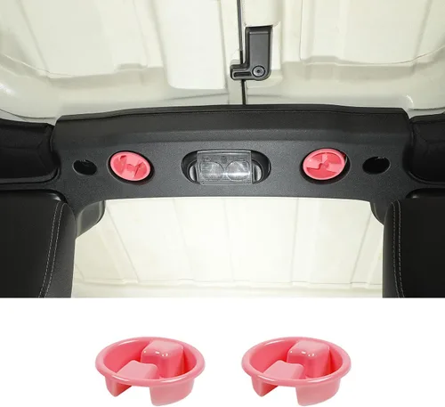 Vista 11 de Cubierta decorativa de tornillo para perilla de montaje en techo para Jeep Wrangler JK JKU 2/4 puertas 2007-2018, accesorios interiores (azul)