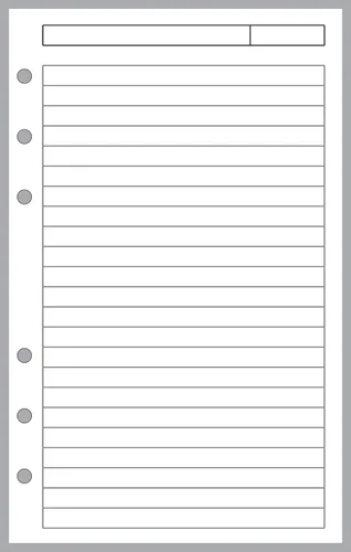 Vista 17 de Reposición de papel con cuadrícula de puntos de tamaño compacto (0,10"), dimensionado y perforado para cuadernos Franklin Covey Compact y otros
