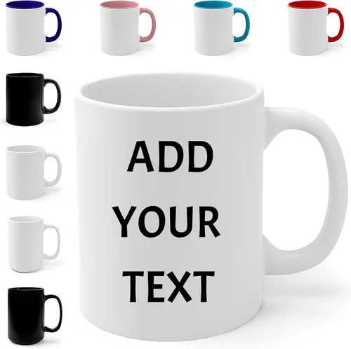 Vista 13 de Tazas personalizadas con palabras, tazas personalizadas con texto, taza de café con mensaje, crea tu propia taza, diseña tu propia taza de café