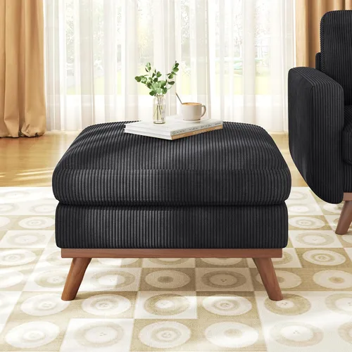 Vista 58 de Vesgantti Sofá modular en forma de U de 119 pulgadas, sofá modular de pana con asiento profundo y soporte de resortes, sofá convertible con 2 Beige