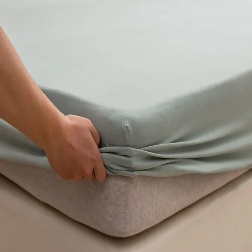 Vista 40 de PURE ERA Sábana bajera ajustable de algodón de punto de jersey (sin sábana encimera ni fundas de almohada) con bolsillo profundo de hasta 15 a 20