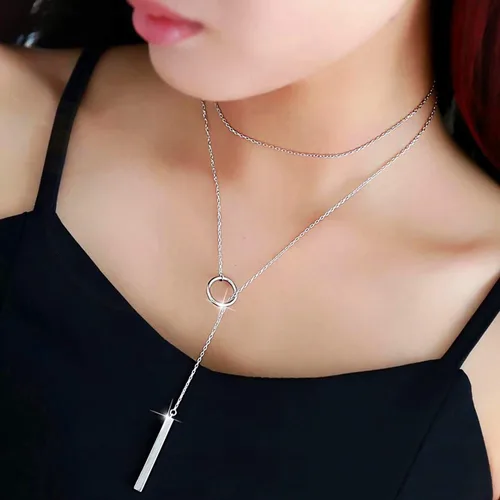 Vista 6 de Perfect 4U Collar largo redondo de plata de ley 925 para mujer joyería hecha a mano de 16 a 30 pulgadas