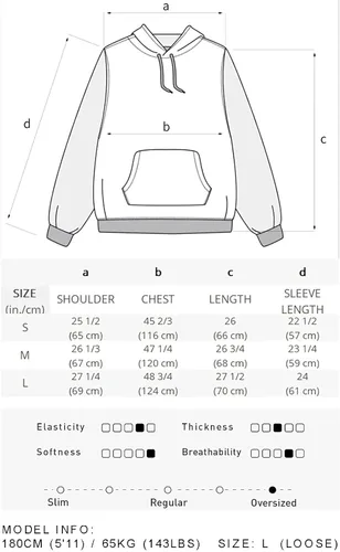 Vista 4 de Aelfric Eden Sudadera con capucha de gran tamaño para hombre, estilo hip-hop, de moda