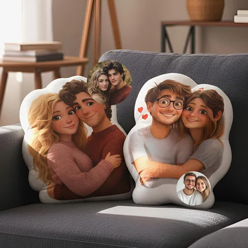 Vista 9 de LOVELYPOD Almohada facial personalizada, regalos para novio, novia, almohada de fotos personalizada, regalo divertido para pareja para cumpleaños