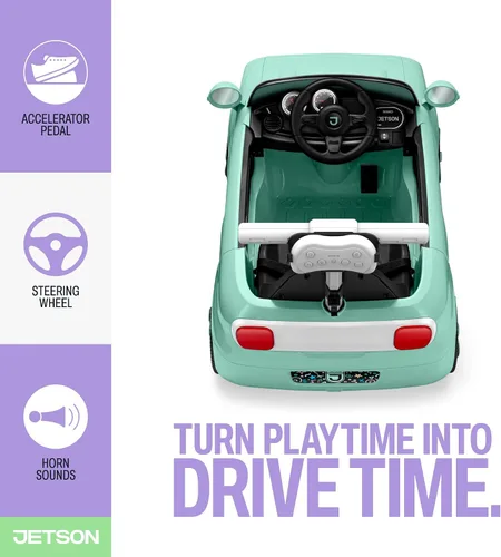 Vista 3 de Jetson Mako Niños Coche Eléctrico con Asistencia de Motor por Empuje, 3 Modos: Empuje, Conducción o Control Remoto, Velocidad Máxima de 3 mph