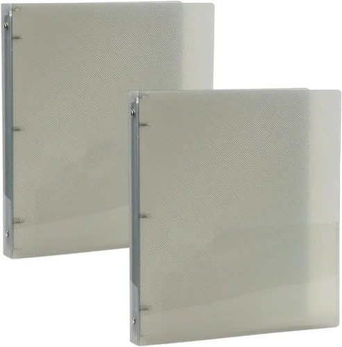 Vista 70 de JAM PAPER Carpeta de plástico de 1 pulgada, carpeta blanca de 3 anillas, se vende individualmente Blanco