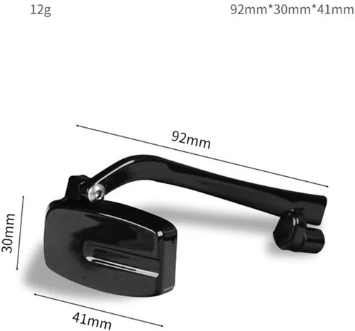 Vista 5 de Espejo retrovisor de gafas de ciclismo de bicicleta,Reflector de casco ajustable multiángulo,Accesorios de conducción