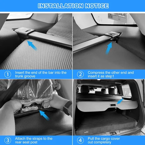 Vista 43 de AUXKO - Cubierta de carga retráctil para Lincoln MKX 2018-2016, cubierta de equipaje de maletero con protección de sombra para Lincoln Nautilus