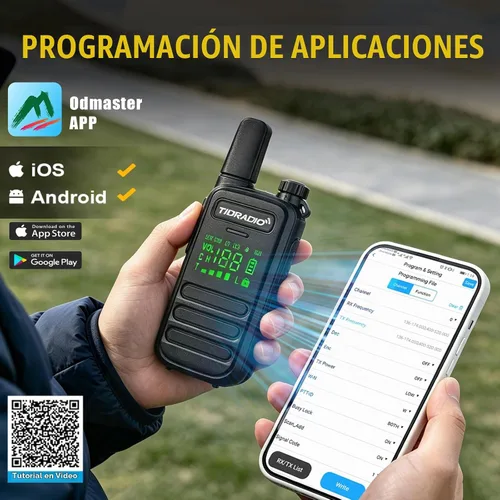 Vista 2 de TIDRADIO Walkie Talkies M11 Plus FRS de largo alcance, programación Bluetooth y cancelación de ruido AI, NOAA, VOX, radios bidireccionales de mano