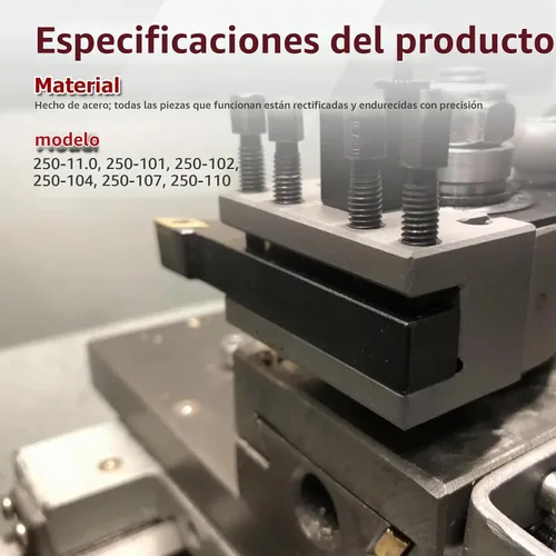 Vista 8 de findmall AXA 250-111 Juego de postes de herramienta tipo cuña de cambio rápido, juego de postes de herramienta de cambio rápido, soporte de torno