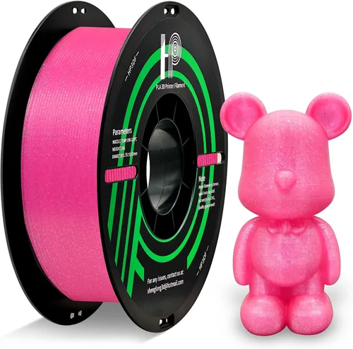 Vista 20 de HP3DF Filamento PLA de Doble Color, Filamento de Seda Brillante Azul Rosa para Impresora 3D, Filamento PLA de 1.75mm, precisión dimensional +