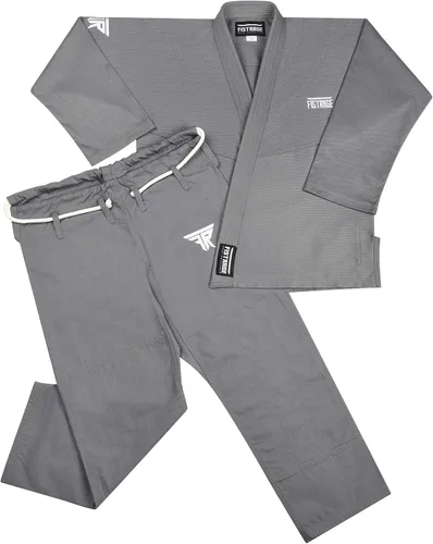 Vista 8 de FISTRAGE Jiu Jitsu Gi Patch BJJ - Suite brasileña para hombres y mujeres, uniforme de MMA con cinturón