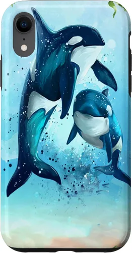 Vista 24 de iPhone 16 Orca Whales Animal Nature Case Men Women Boys Girls Orca Case