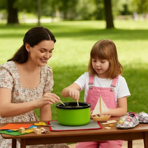 Vista 6 de Olla eléctrica de pegamento para manualidades con pellets de 1 libra, temperatura ajustable de 225-400 °F, olla caliente de 5.4 fl oz, diámetro