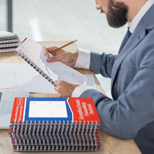 Vista 6 de Crtiin 10 piezas de 3 partes autocopiadoras de dinero y alquiler libro de recibos con copias al carbono, encuadernado en espiral, 100 juegos por