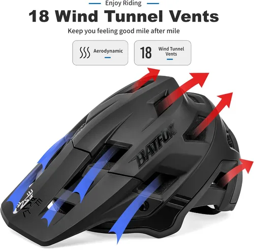 Vista 7 de Casco de bicicleta, casco de bicicleta de montaña para hombres, mujeres, adultos, jóvenes