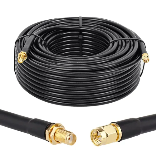 Vista 16 de XRDS -RF Cable SMA de 1 pie, cable de extensión SMA con conector SMA macho a SMA hembra de 50 ohmios KMR240 cable coaxial SMA de baja pérdida