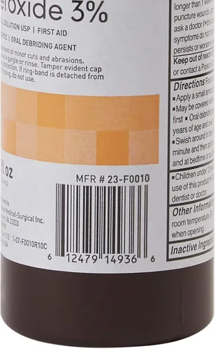 Vista 8 de Mckesson Peróxido de hidrógeno antiséptico 3% de fuerza