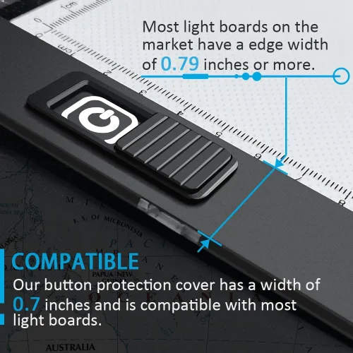 Vista 4 de ILIVABLE - Cubierta protectora para interruptor de almohadilla de luz, cubierta protectora de botón táctil con pintura de diamante para mesa de luz