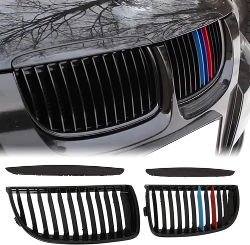 Vista 15 de Parrilla G20 - Parrilla de Riñón Negra Compatible con Serie 3 G20 316i/318i/320i/328i/330i/335i/340i de 2019-2022 Negro Brillante Diamante