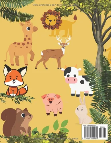 Vista 2 de COLOREA ANIMALES Descubre el mundo animal y colorea divertidos dibujos de animales. Desde 3 años. (Spanish Edition)