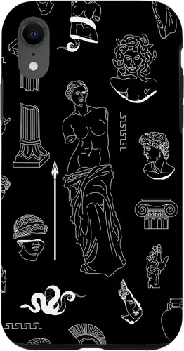 Vista 25 de Ancient Greece Statues Greek Aesthetic Black Case for iPhone 17