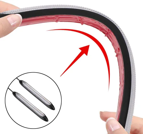 Vista 2 de 2 luces LED universales de circulación diurna para automóvil, tira de faros delanteros, tira secuencial blanca y amarilla (10.83 pulgadas)