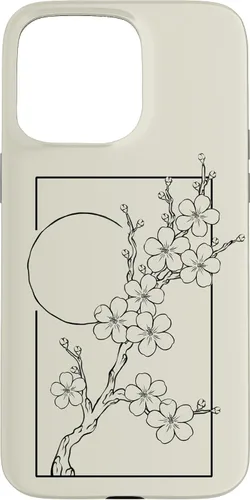 Vista 28 de iPhone 16 Japanese Graphic Cherry Blossom with Sun Case