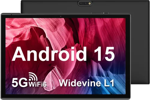 Vista 7 de ZZB Tablet PC de 10 pulgadas Android 15, tabletas Android de 10.1 pulgadas DDR4 8GB RAM 32GB ROM 2MP+8MP Cámara dual 5G WiFi-6 BT Soporte 1TB