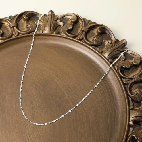Vista 7 de CAROVO Gargantilla para mujer, delicado collar chapado en oro de 14 quilates, con lentejuelas y puntos brillantes, caja de clip satélite, collares