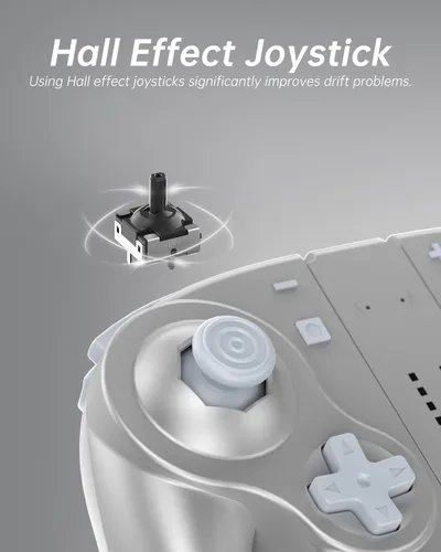 Vista 2 de DOYOKY Wireless Gamecube Joypad Controller Retro switch controllers with Hall Effect Joystick