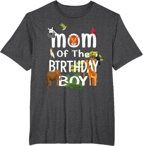 Vista 23 de Camiseta de fiesta de animales con temática de zoológico para niño de cumpleaños, Negro