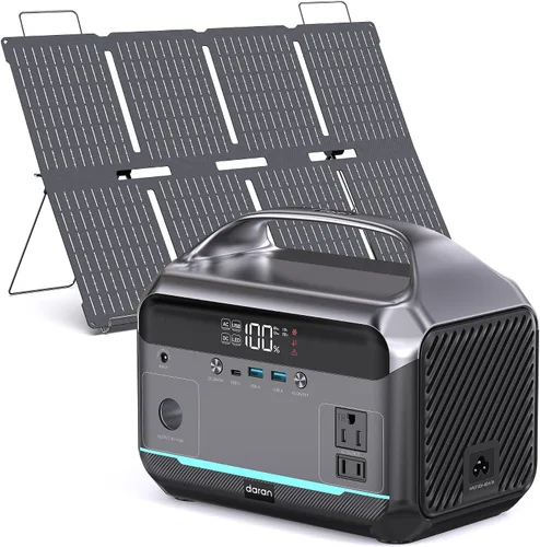 Vista 10 de DARAN Estación de energía portátil de 350W 600W Surge, 288Wh con Brillo negro