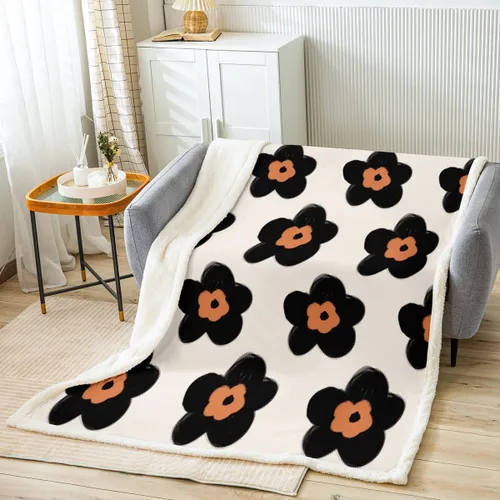 Vista 14 de Manta de franela de animales de dibujos animados para todas las estaciones, manta de cama azul con estampado de amor Kawaii para decoración