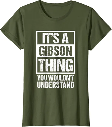 Vista 100 de It's A Gibson Thing You would Not Understand - Camiseta con nombre familiar, Negro, S