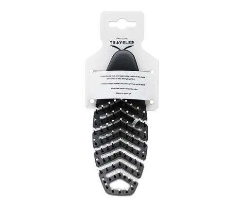 Vista 4 de Phillips Brush Traveler - Cepillo de pelo de tamaño monedero de viaje, cepillo flexible ventilado, punta de cuentas, cerdas de nailon