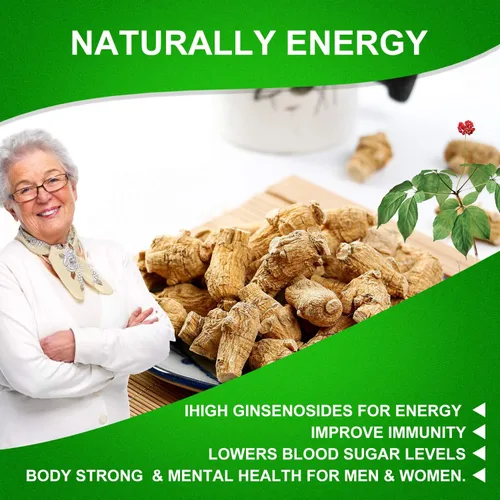 Vista 7 de Rebanadas de ginseng americano de Wisconsin, DOL American Wisconsin - Rodajas de ginseng para té, energía para hombres y mujeres, la salud mental