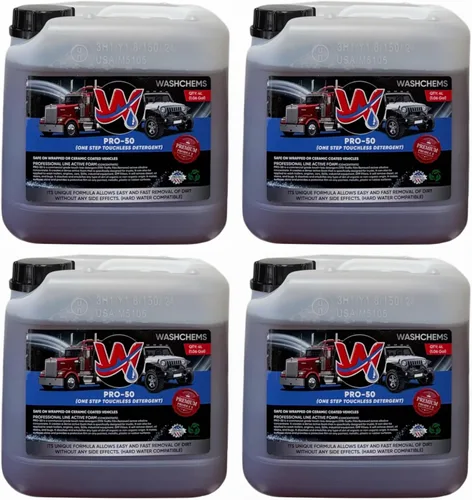 Vista 10 de W ash Chems Pro 50 - Detergente concentrado de jabón para lavado de autos sin contacto, sin cepillado, limpiador de espuma profesional de grado
