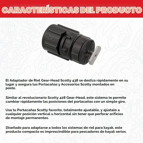 Vista 6 de Scotty 438 Gear-Head Track Adapter