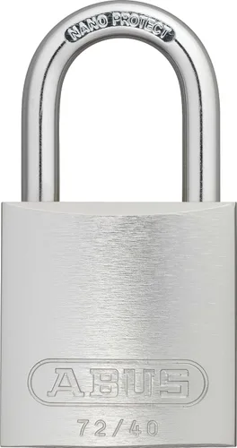Vista 7 de Candado de bloqueo, con llave diferente, aluminio, marrón, 1 pulgada de altura del grillete, 1 1/2 pulgadas de ancho del cuerpo - 1 unidad
