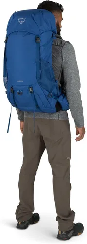 Vista 8 de Osprey Rook 50L Mochila de mochilero para hombre, Astology Azul/Blue Flame