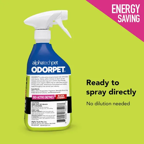 Vista 6 de ATP OdorPet - Spray removedor de manchas y olores, aroma a cereza negra, 16