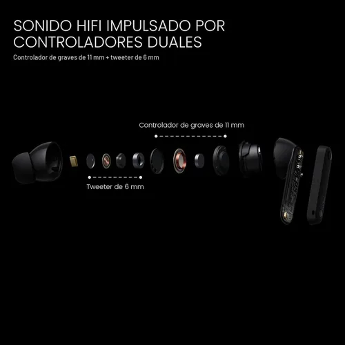 Vista 6 de Auriculares CMF Buds Pro 2 inalámbricos con dial inteligente, auriculares inalámbricos con cancelación de ruido híbrida de 50dB, Bluetooth 5.3