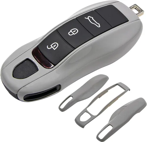 Vista 19 de AeroBon Funda pintada de 3 piezas para llavero compatible con reemplazo de carcasa de llave Porsche (MK1, gris ágata) Also fits 911 718 Boxster
