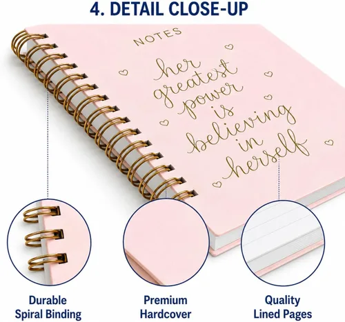 Vista 4 de WORLD TRAVELER Dayna Lee Collection - Cuaderno de espiral de tapa dura de 6 x 8 pulgadas, con 200 páginas forradas para escribir notas o uso